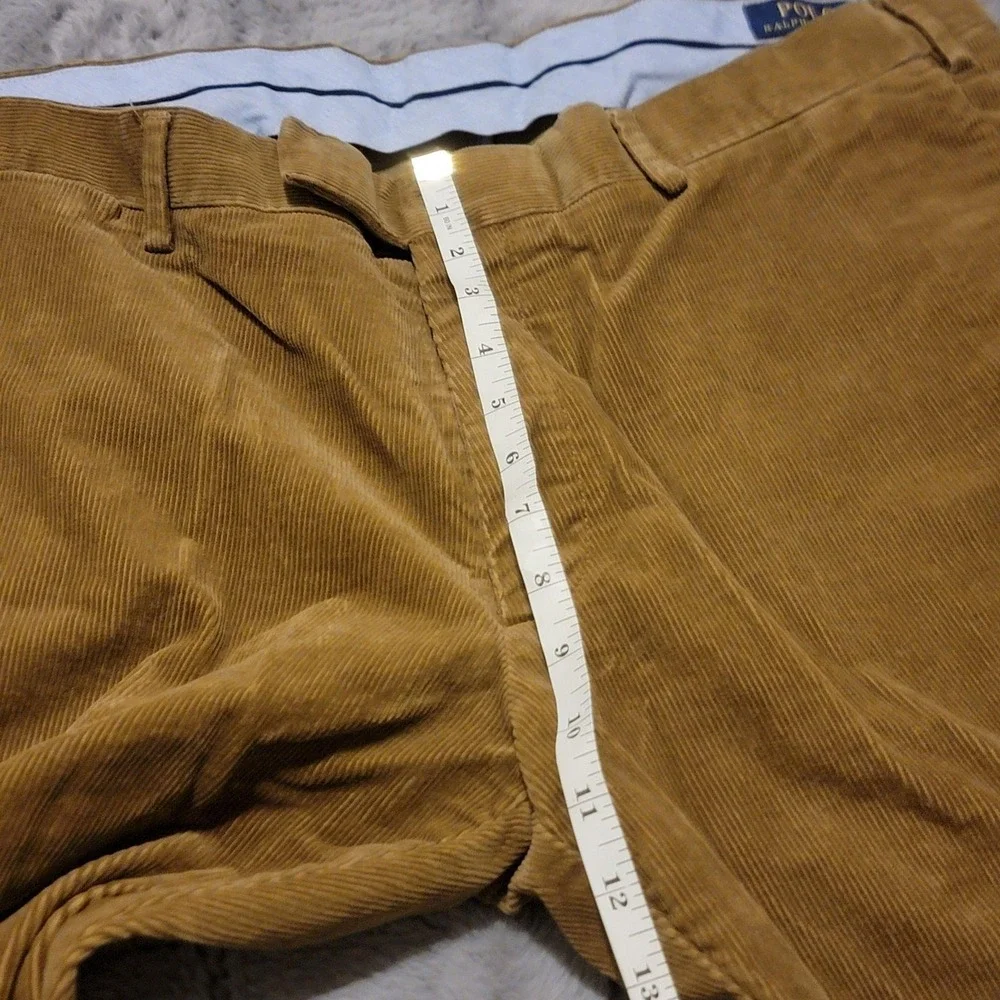 Polo Ralph Lauren Pants Mens 38x29 (Fit 36x28) Brown Corduroy Slim Stretch Chino